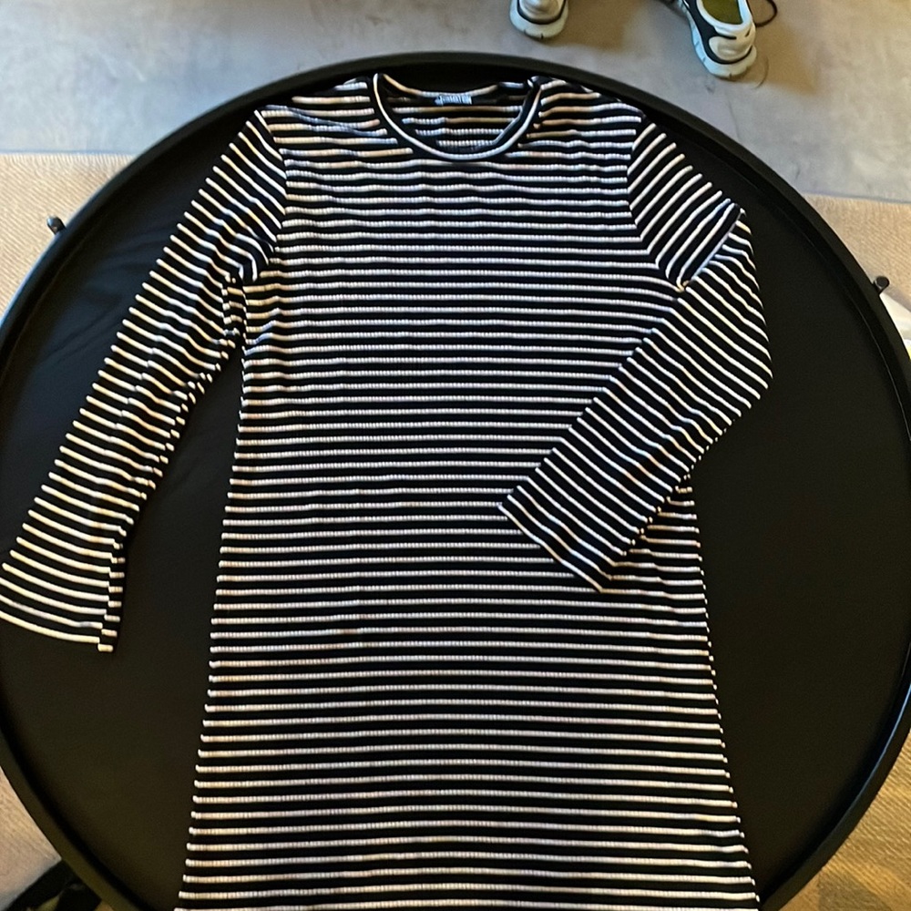 Reformation Long Sleeve Striped Dress